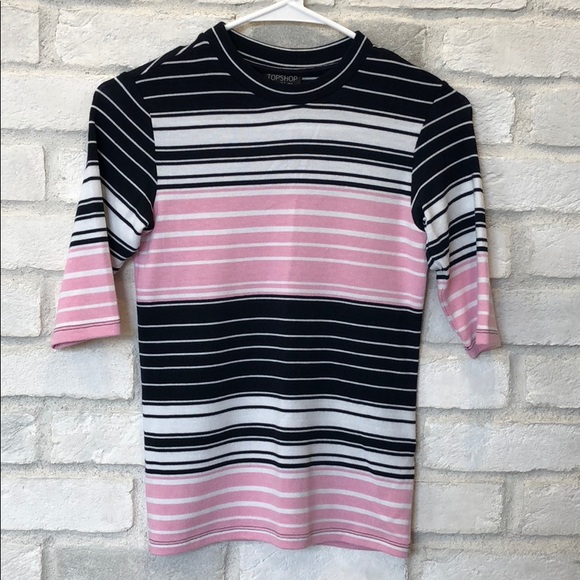 black and white striped shirt topshop